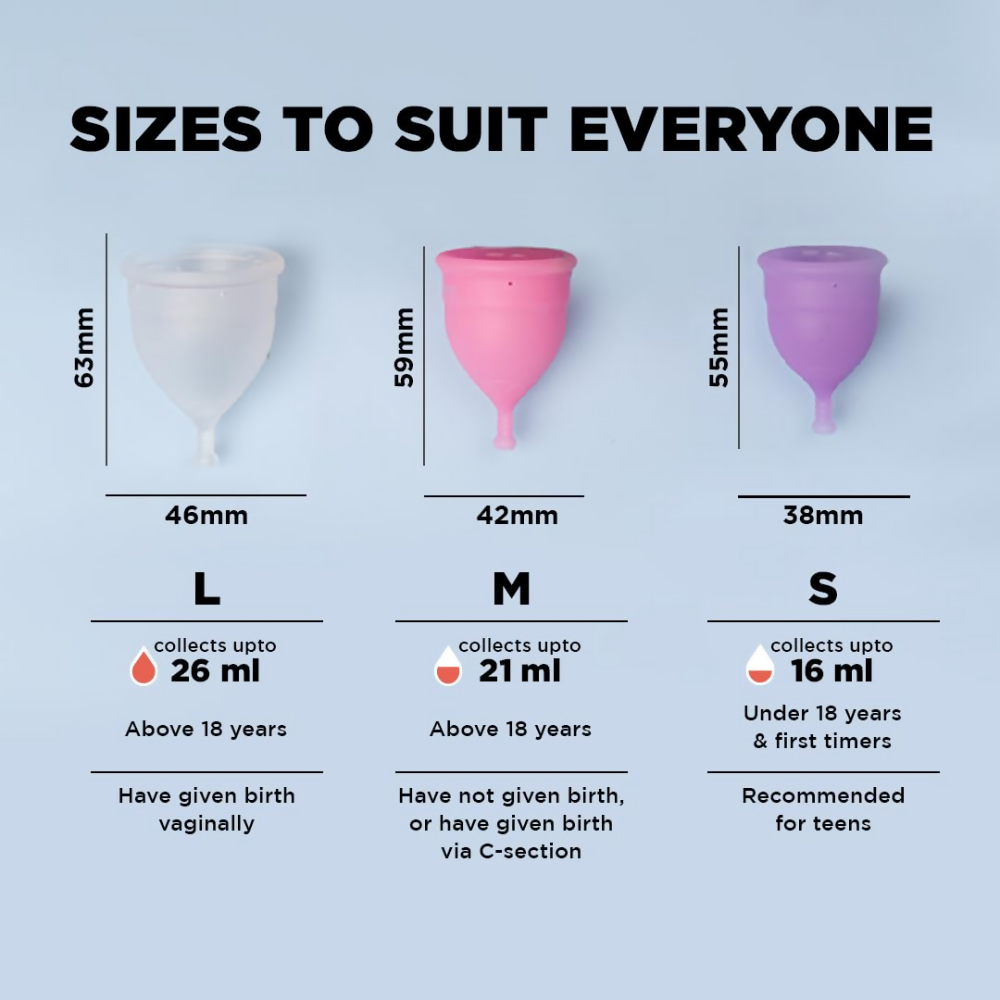 Pee Safe Menstrual Cup Medium Size + Sterilizing Container + Menstrual Cup Wash