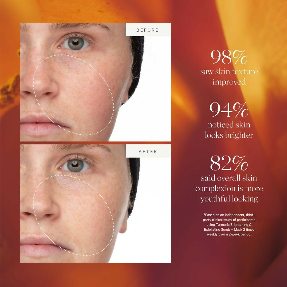 Kora Organics Turmeric Brightening & Exfoliating Scrub+ Mask With Rosehip