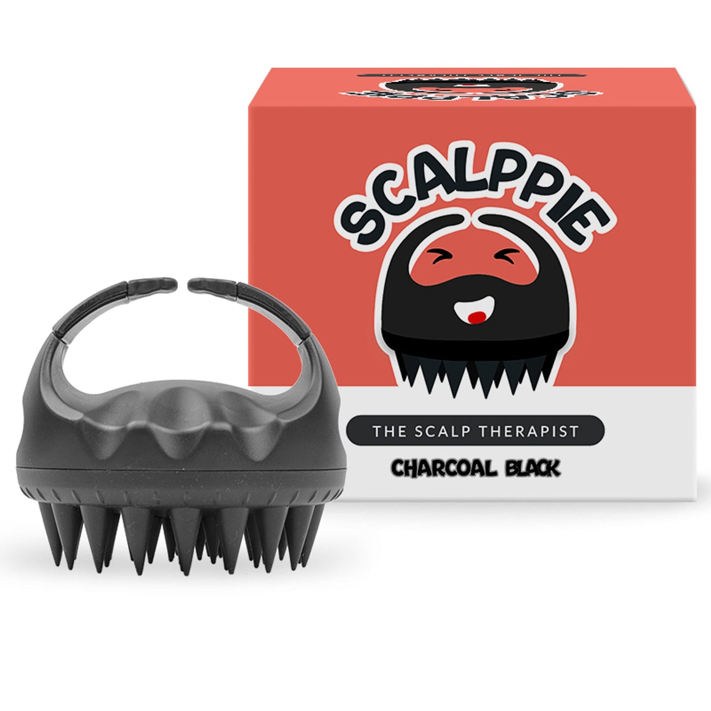 Scalppie Silicon Hair Scalp Massager & Shampoo Brush Scrub For Hair Growth & Anti Dandruff - Black