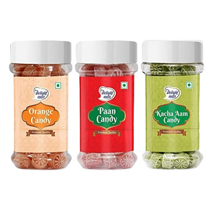 Delight nuts Candy - Orange, Paan & Kacha Aam Candy