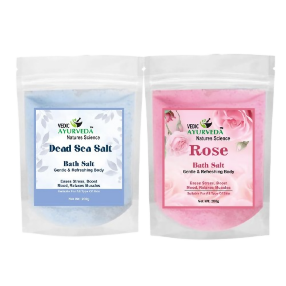 VedicAyurveda Dead Sea Salt and Rose Bath Salt
