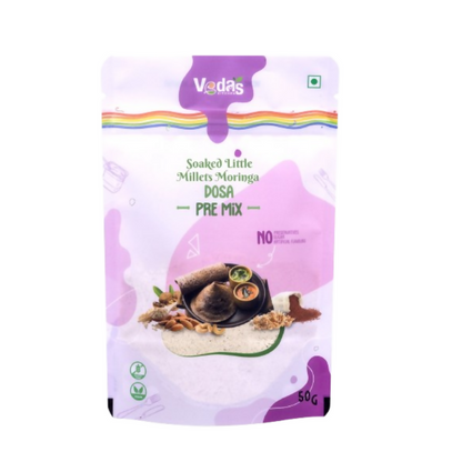 Vedas Kitchen Soaked Little Millets Moringa Dosa Premix