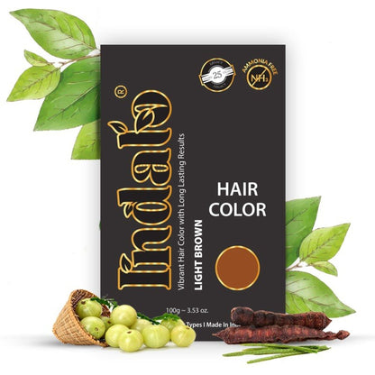 Indalo Ammonia-Free Vibrant Light Brown Hair Color With Natural Ingredients - Light Brown