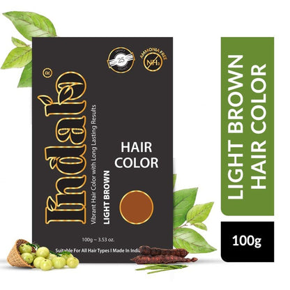 Indalo Ammonia-Free Vibrant Light Brown Hair Color With Natural Ingredients - Light Brown