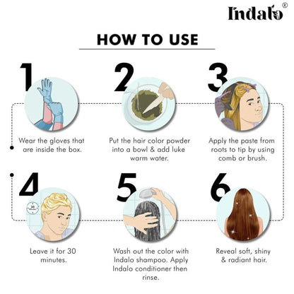 Indalo Ammonia-Free Vibrant Light Brown Hair Color With Natural Ingredients - Light Brown