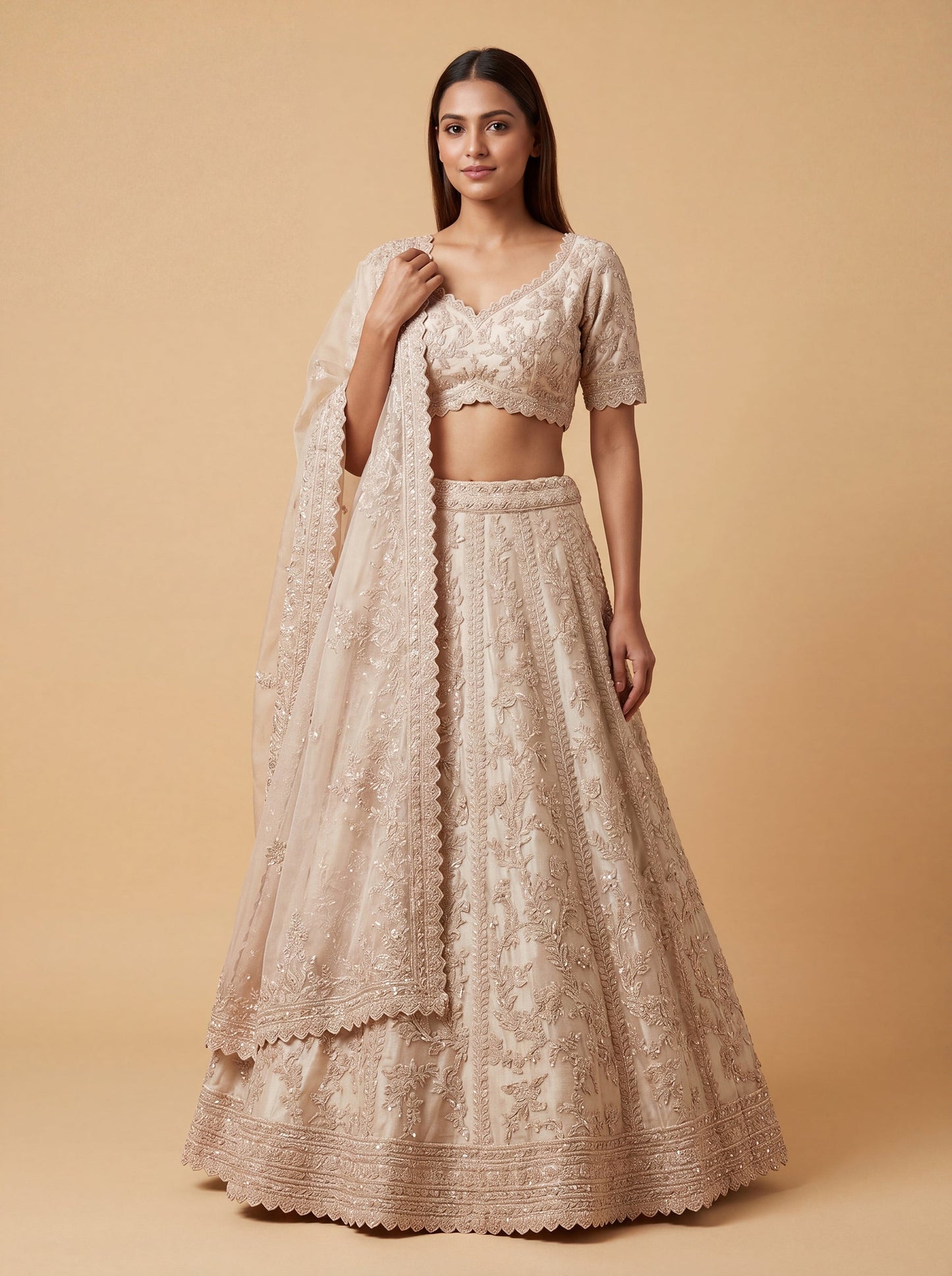 Champagne Heritage Bridal Lehenga