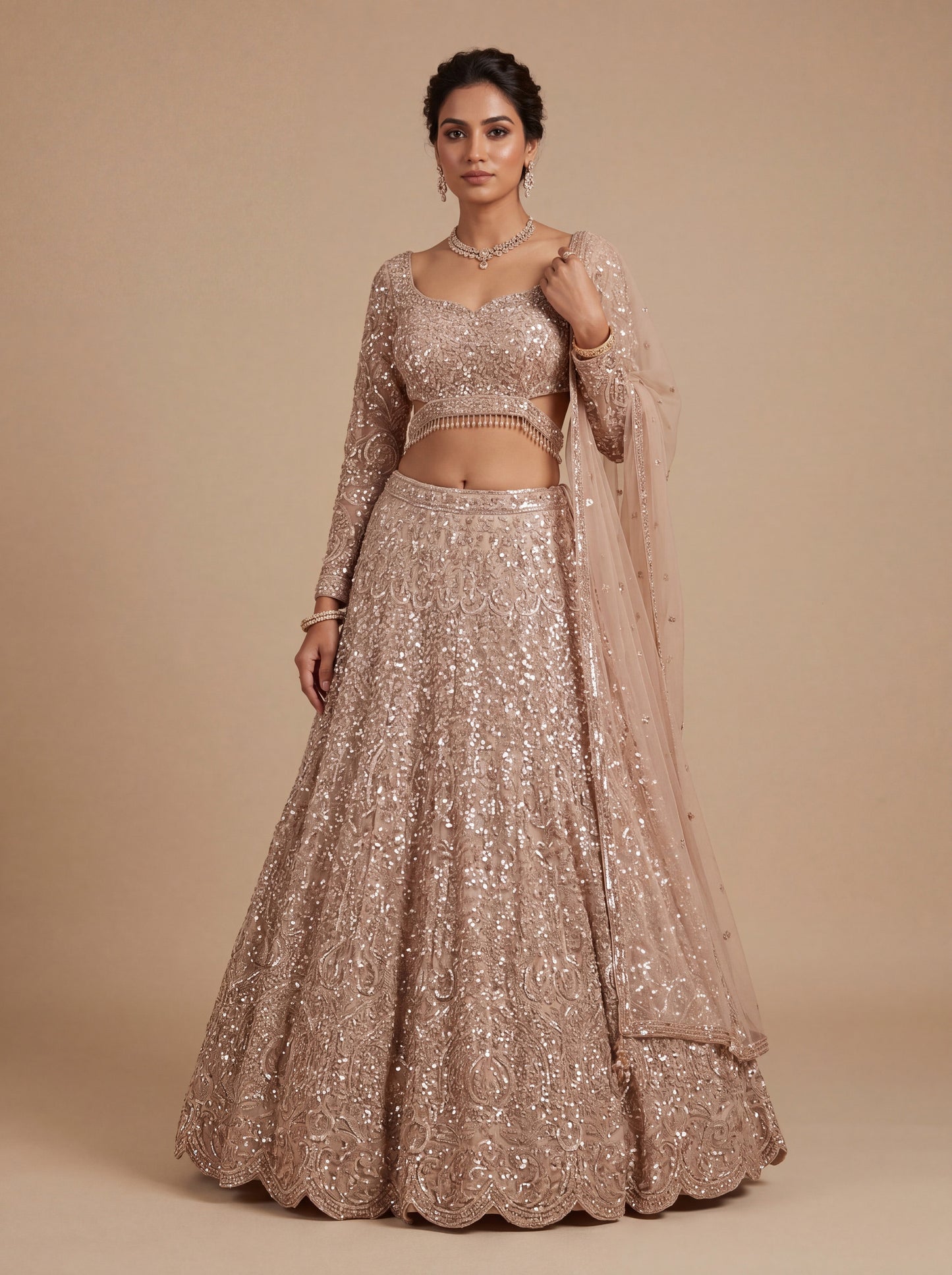 Champagne Luxe Bridal Lehenga