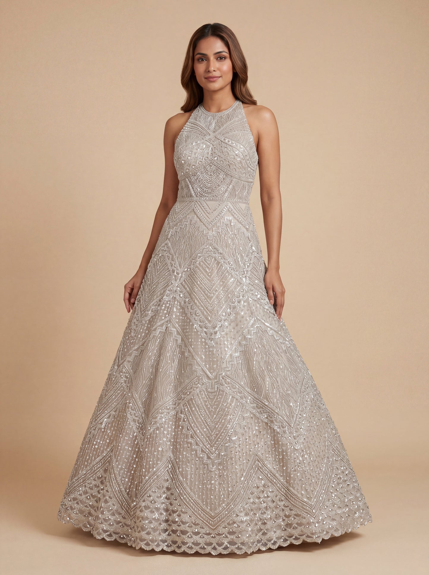 Charcoal Grey Chic Gown