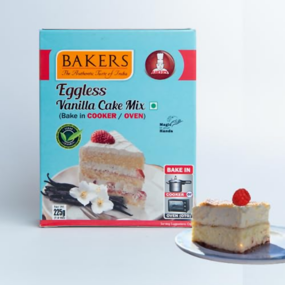 BAKERS Eggless Cake Mix - Vanilla, Choclate, Redvelvet