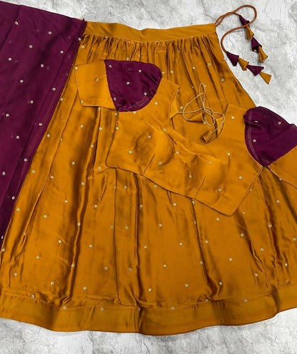Teeya Creation Womens New Trendy Festive Season Designer Lehenga Choli Set - Wine
