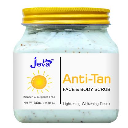 Jeva Anti-Tan Detox Scrub - Skin Brightening & Tan Removal Gel