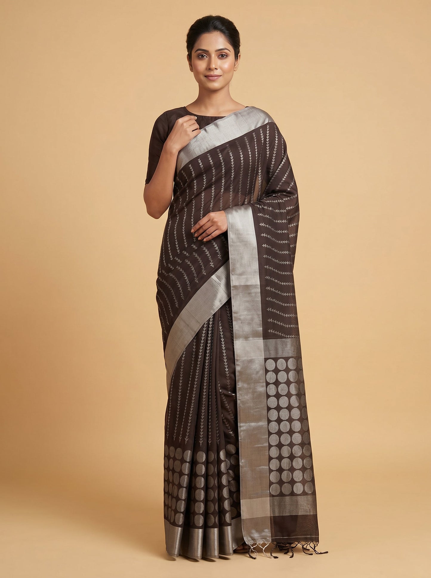 Coffee Brown Elegance Saree