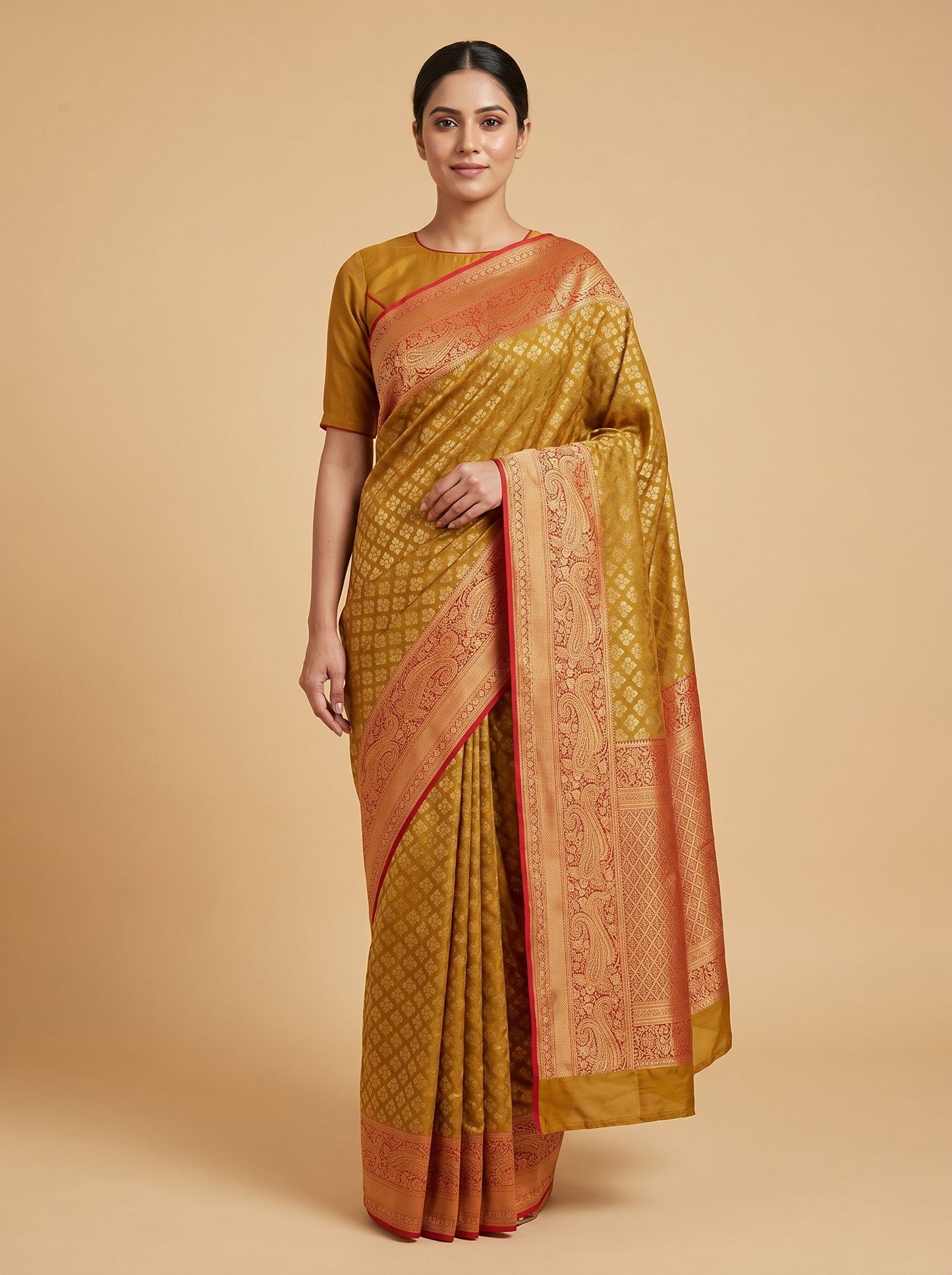 Coffee Brown Glow Saree
