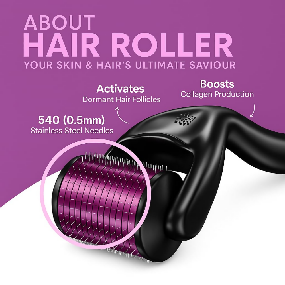Bronson Professional Derma Roller 0.5mm for Hair & Beard Growth