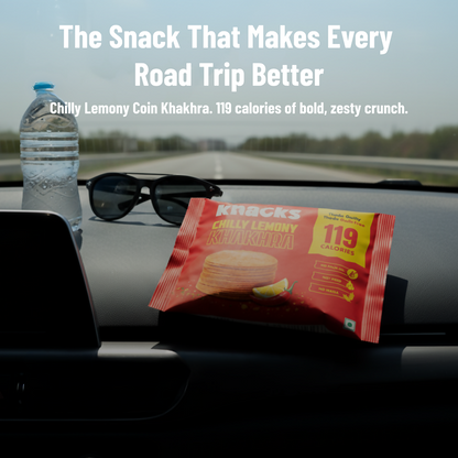 Knacks Coin Khakhra Crisps - Chilly Lemony Flavour