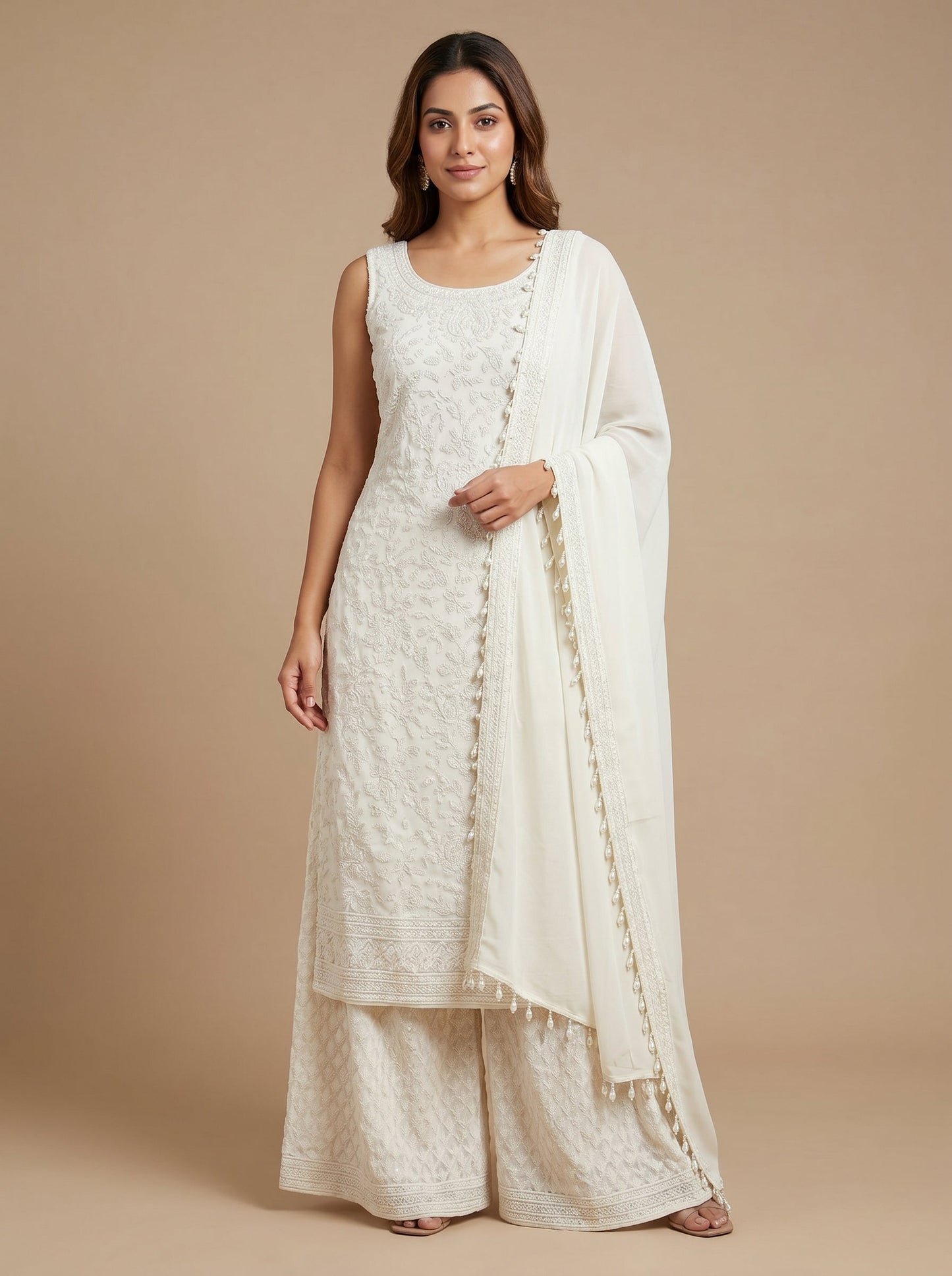 Cream Classic Kurti