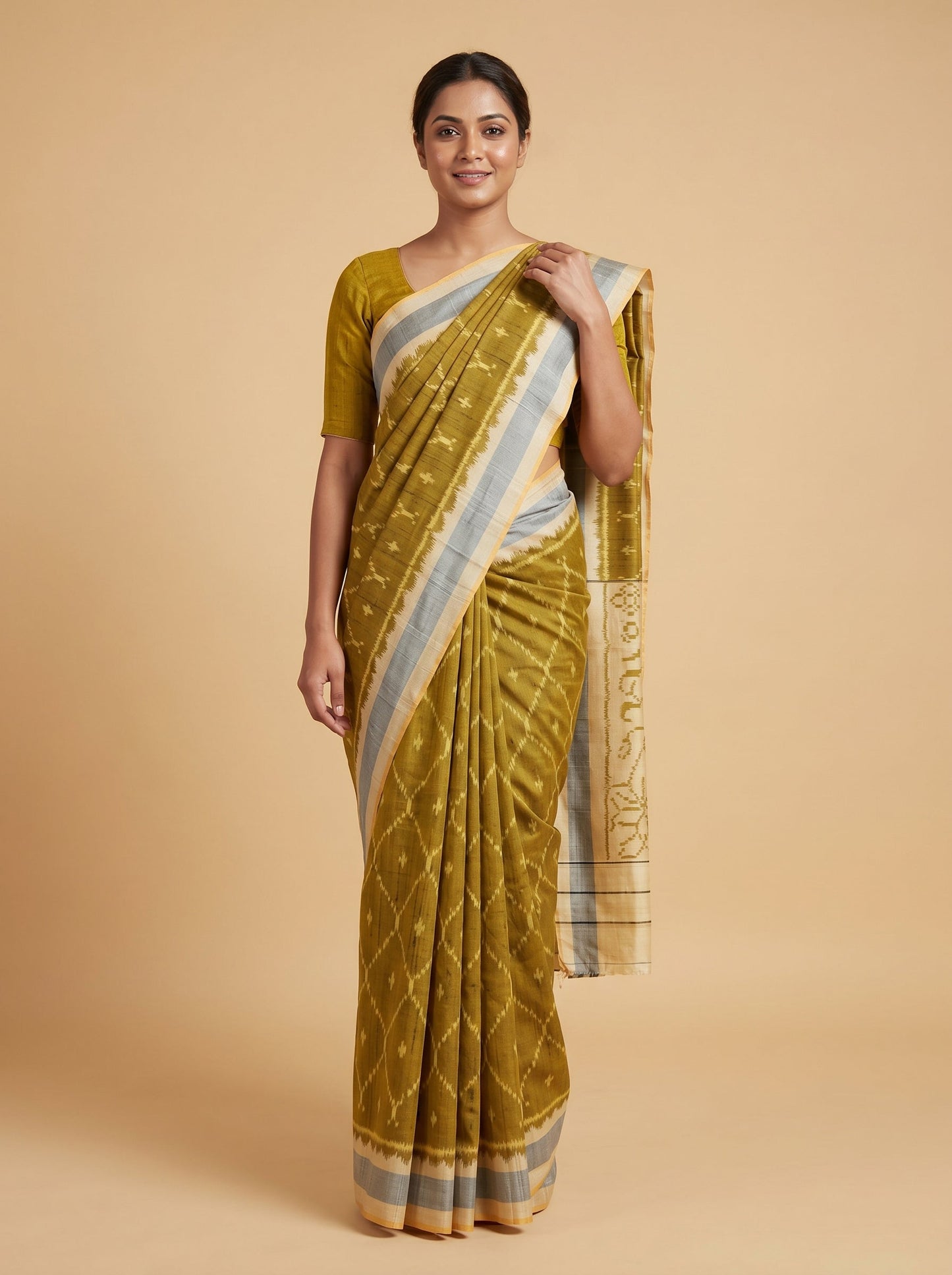 Cream Silk Charm Saree