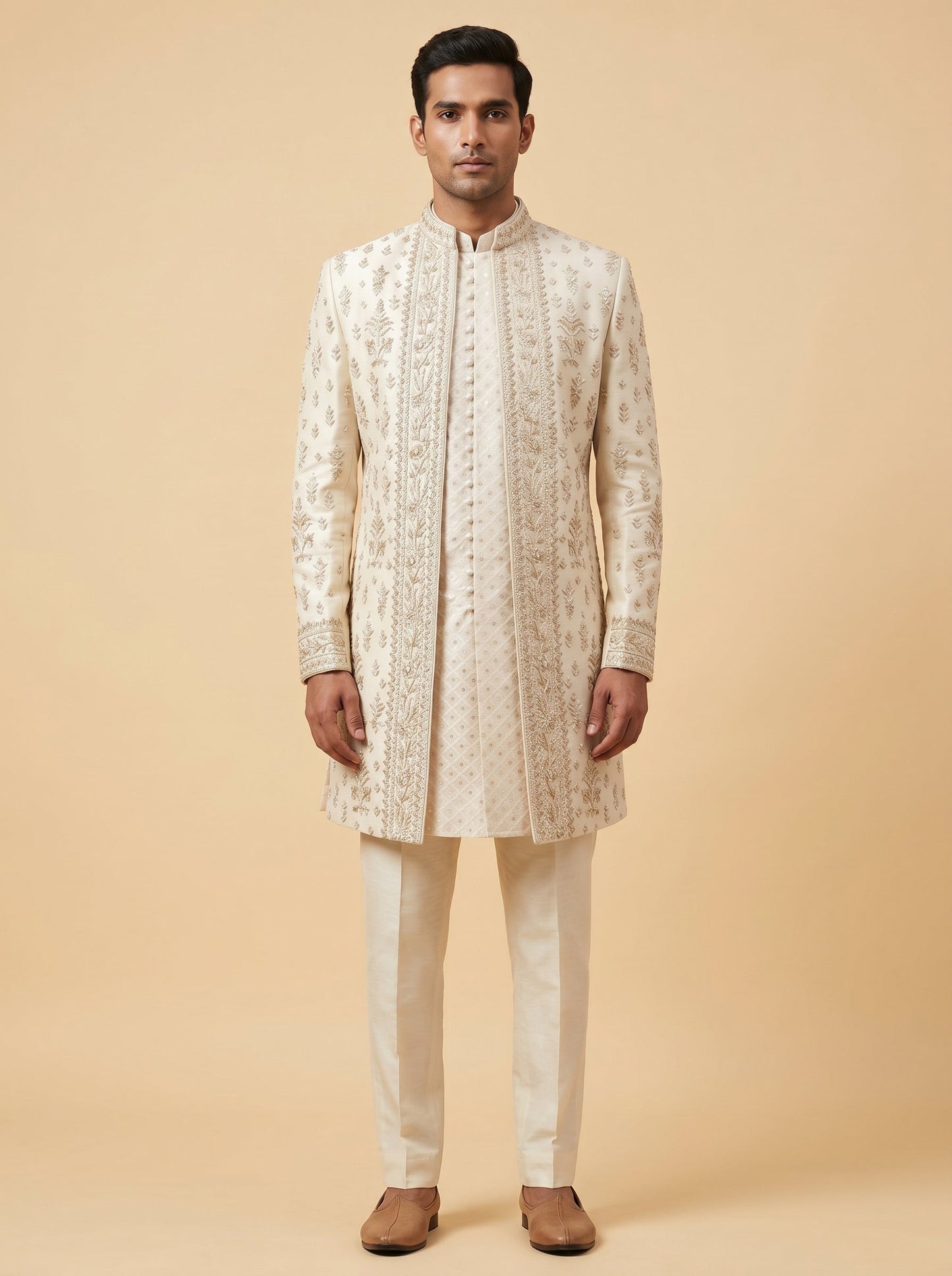 Cream Timeless Sherwani