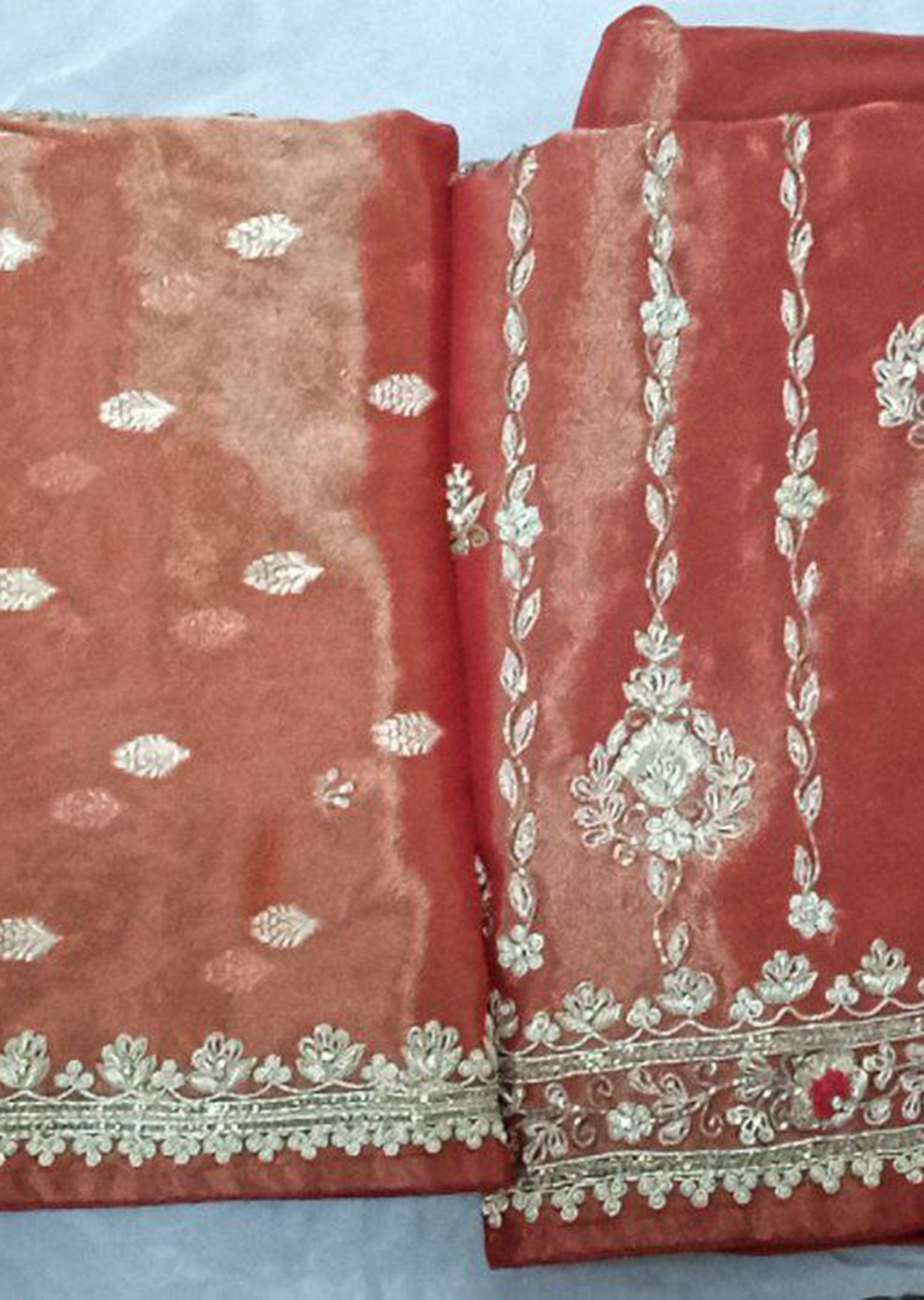 Crimson Bloom Elegance Dress Material