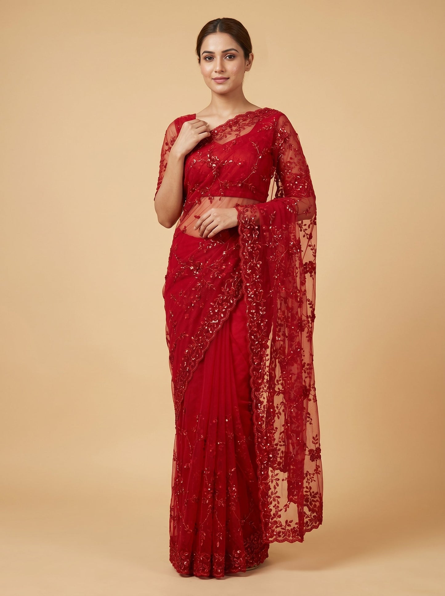 Crimson Ember Drape