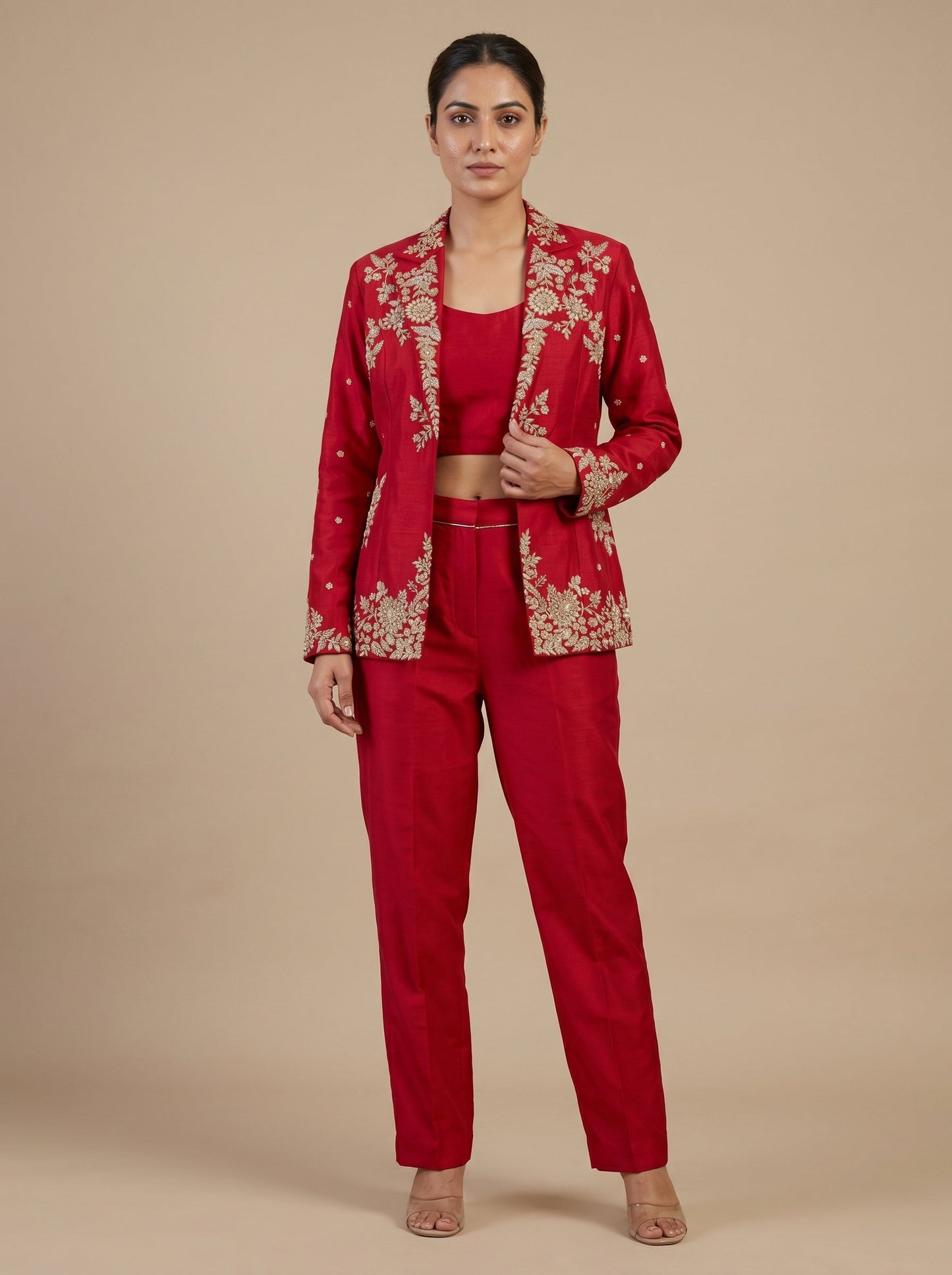 Crimson Flame Palazzo Set