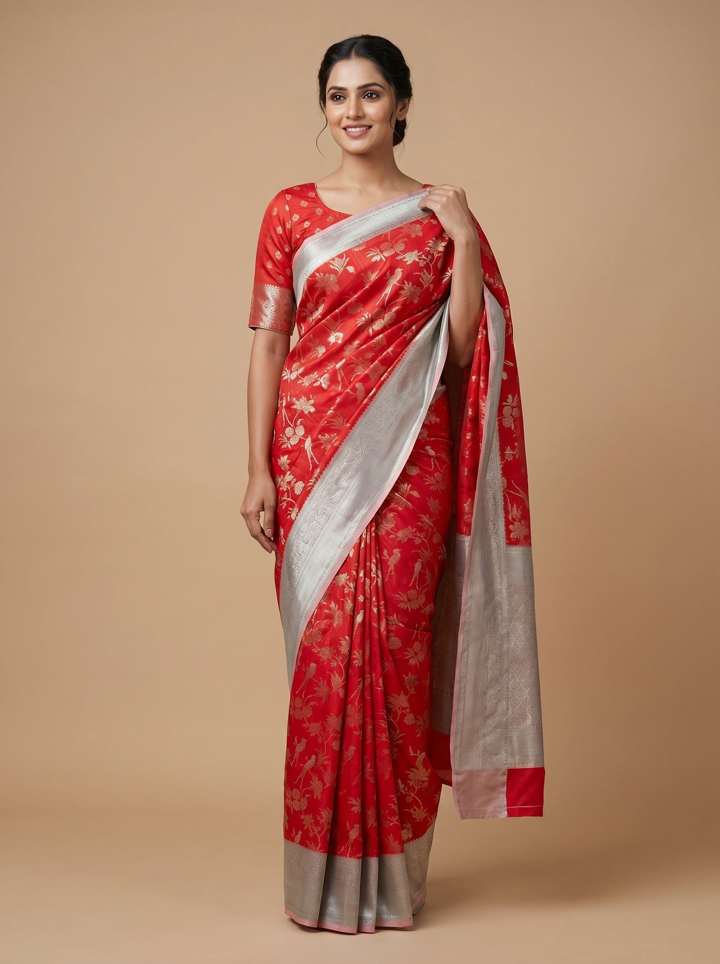 Crimson Red Passion Handloom Saree