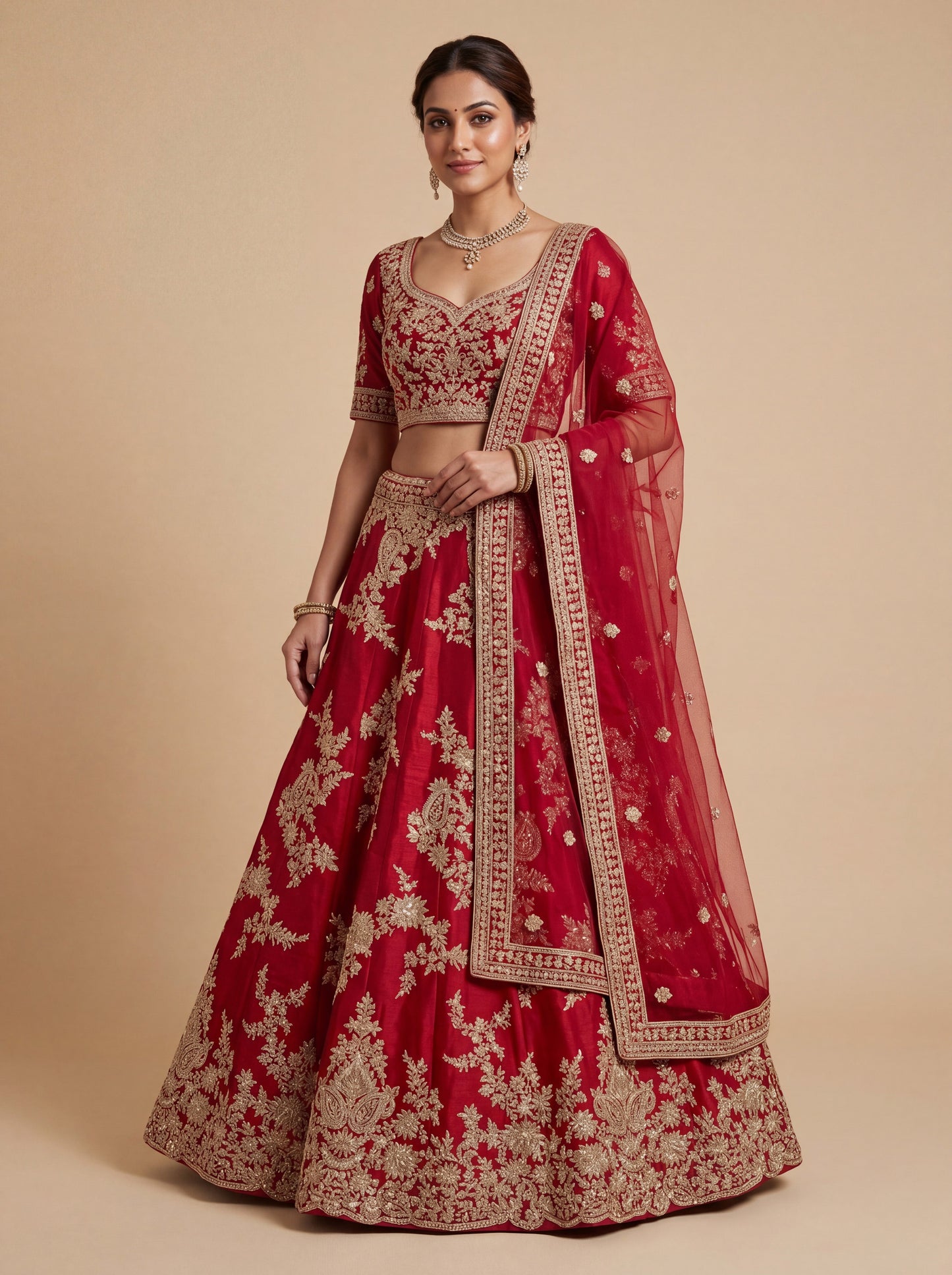 Crimson Royal Bridal Lehenga
