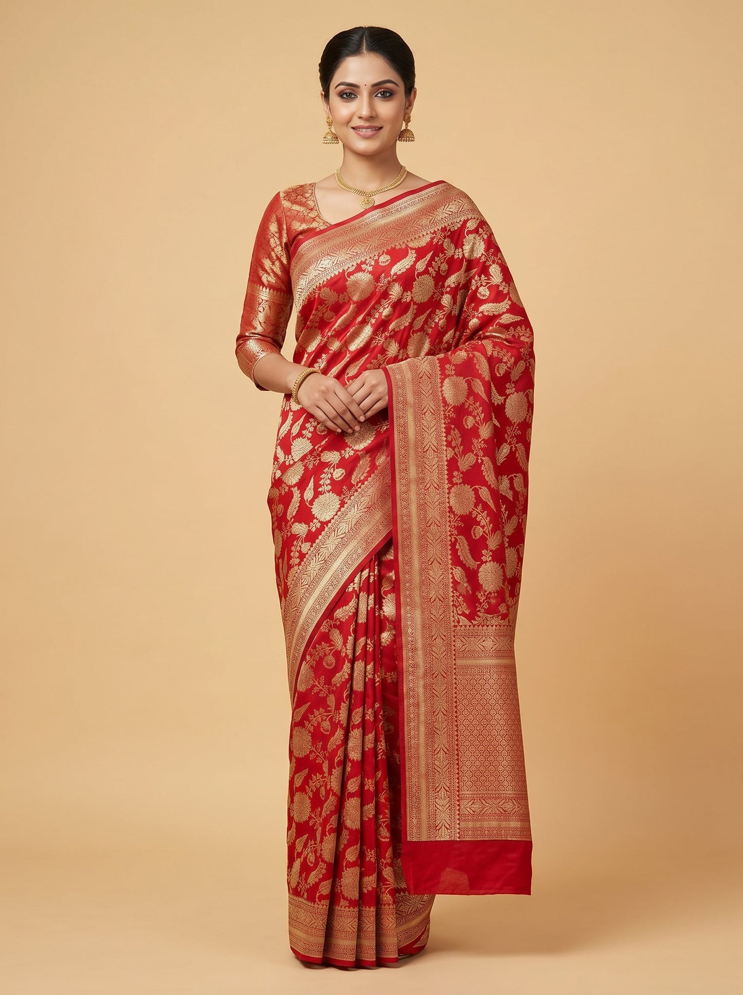 Crimson Weave Grace Saree