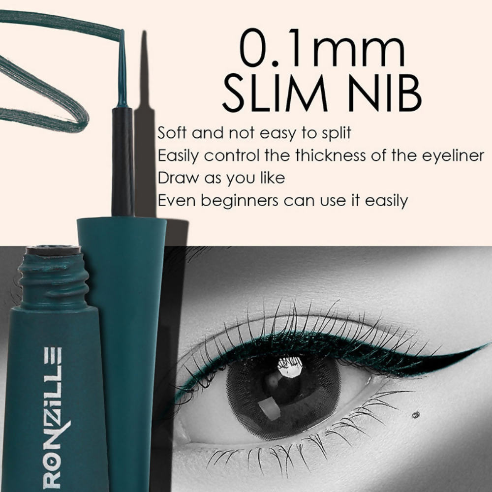 Ronzille Smudgeproof And Waterproof Liquid Matte Eyeliner - Green