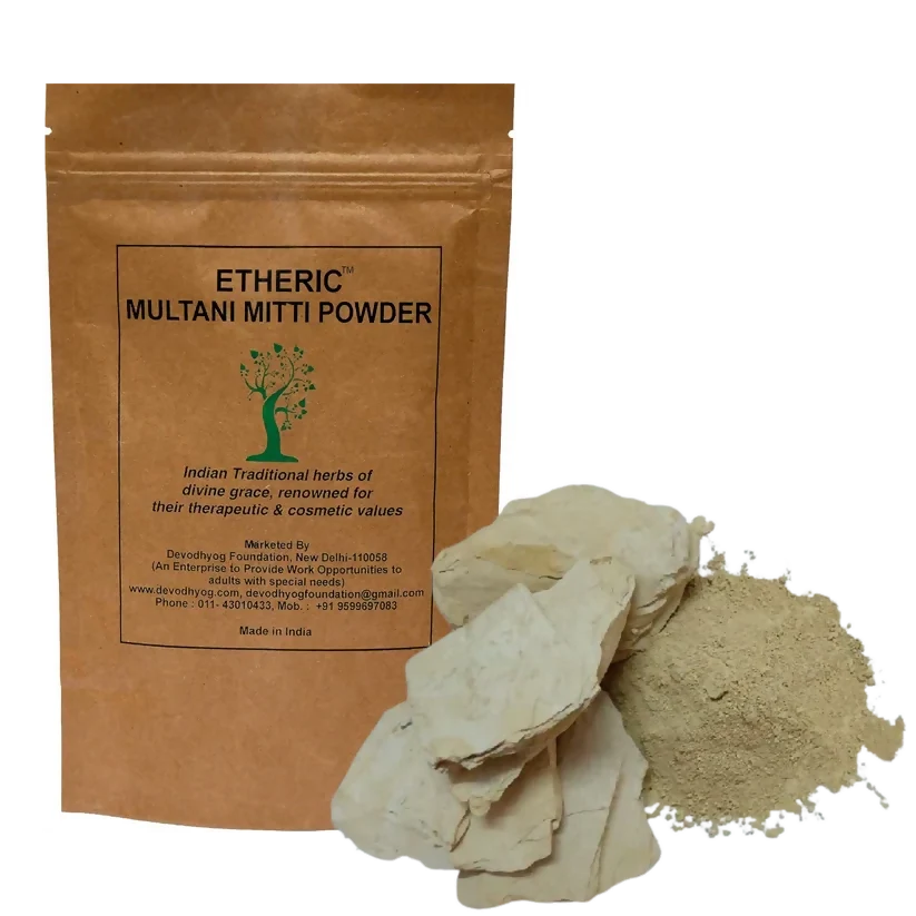Etheric Multani Mitti  Natural Deep Cleansing & Skin Brightening Face Pack