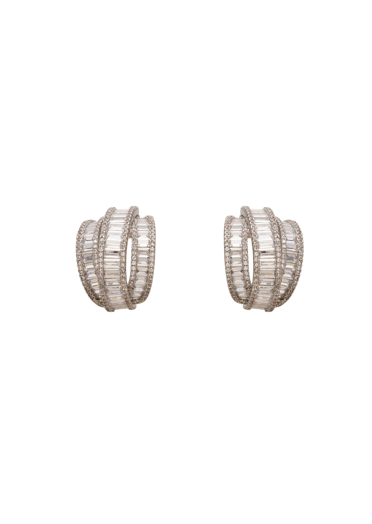 Cubic Zirconia Hoop Earrings