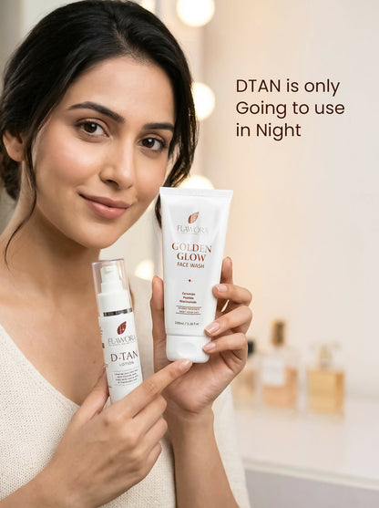 Flawora Set of Golden Glow Face Wash and D-Tan Lotion