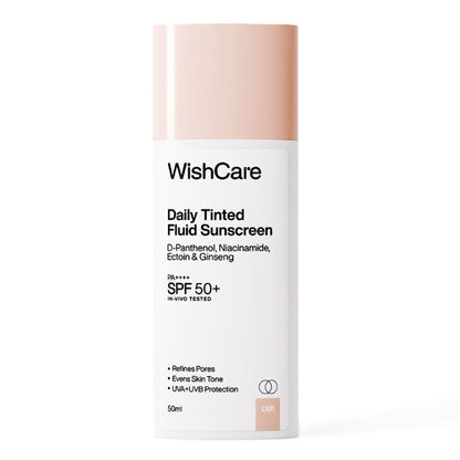 Wishcare Daily Fluid Tinted Sunscreen SPF50PA++++ - L101