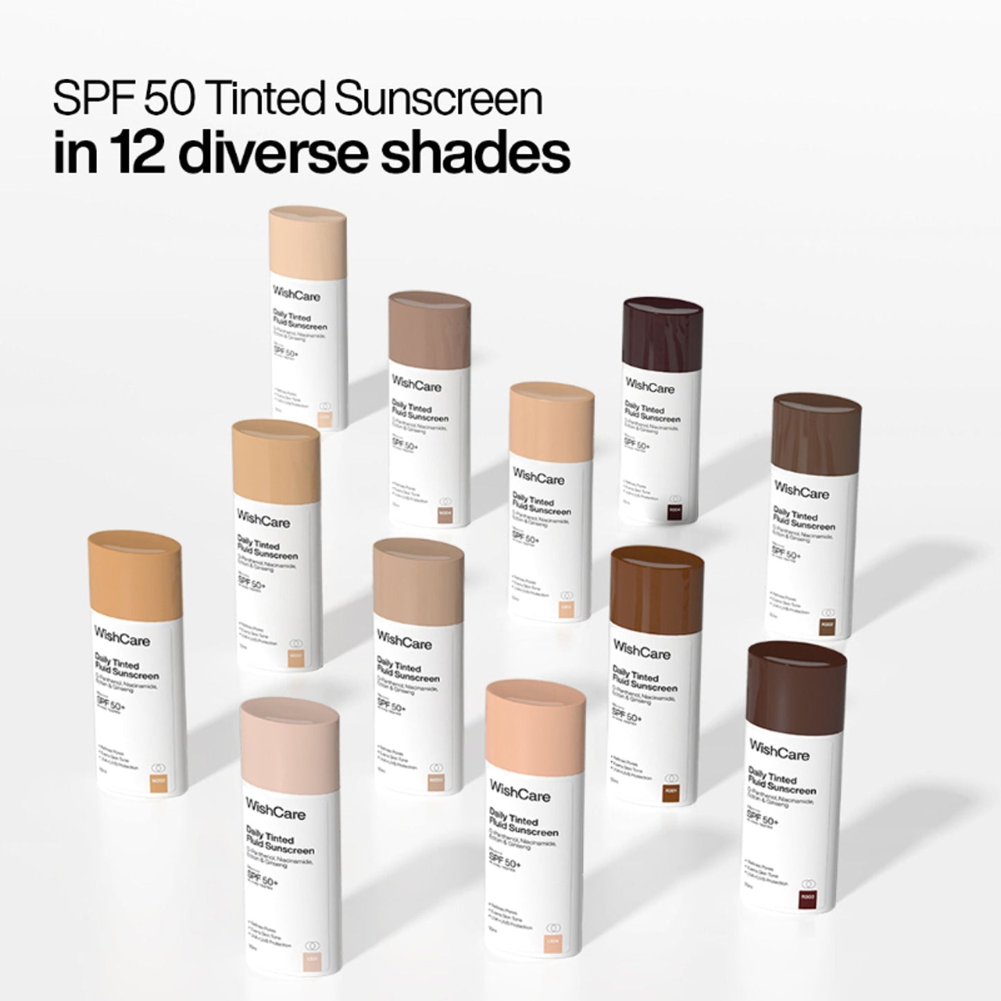Wishcare Daily Fluid Tinted Sunscreen SPF50PA++++ - R301