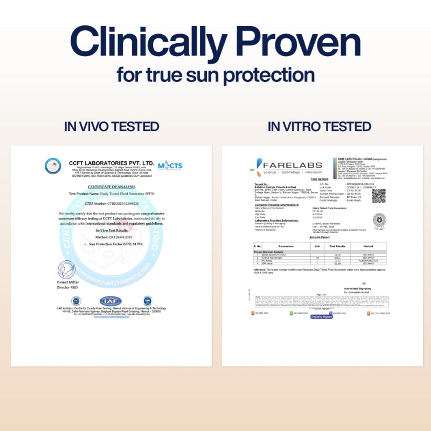 Wishcare Daily Fluid Tinted Sunscreen SPF50PA++++ - R303