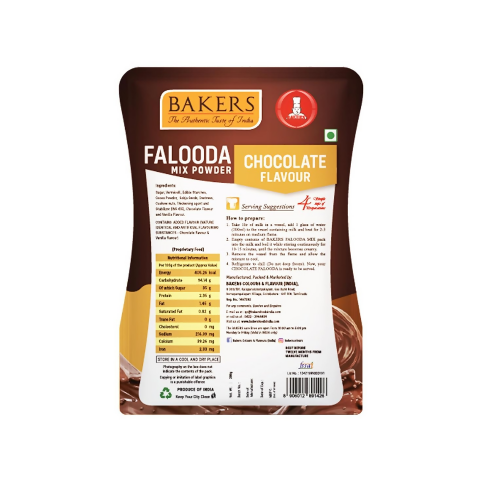 BAKERS Chocolate, Rose And Strawberry Flavour Falooda Mix Powder