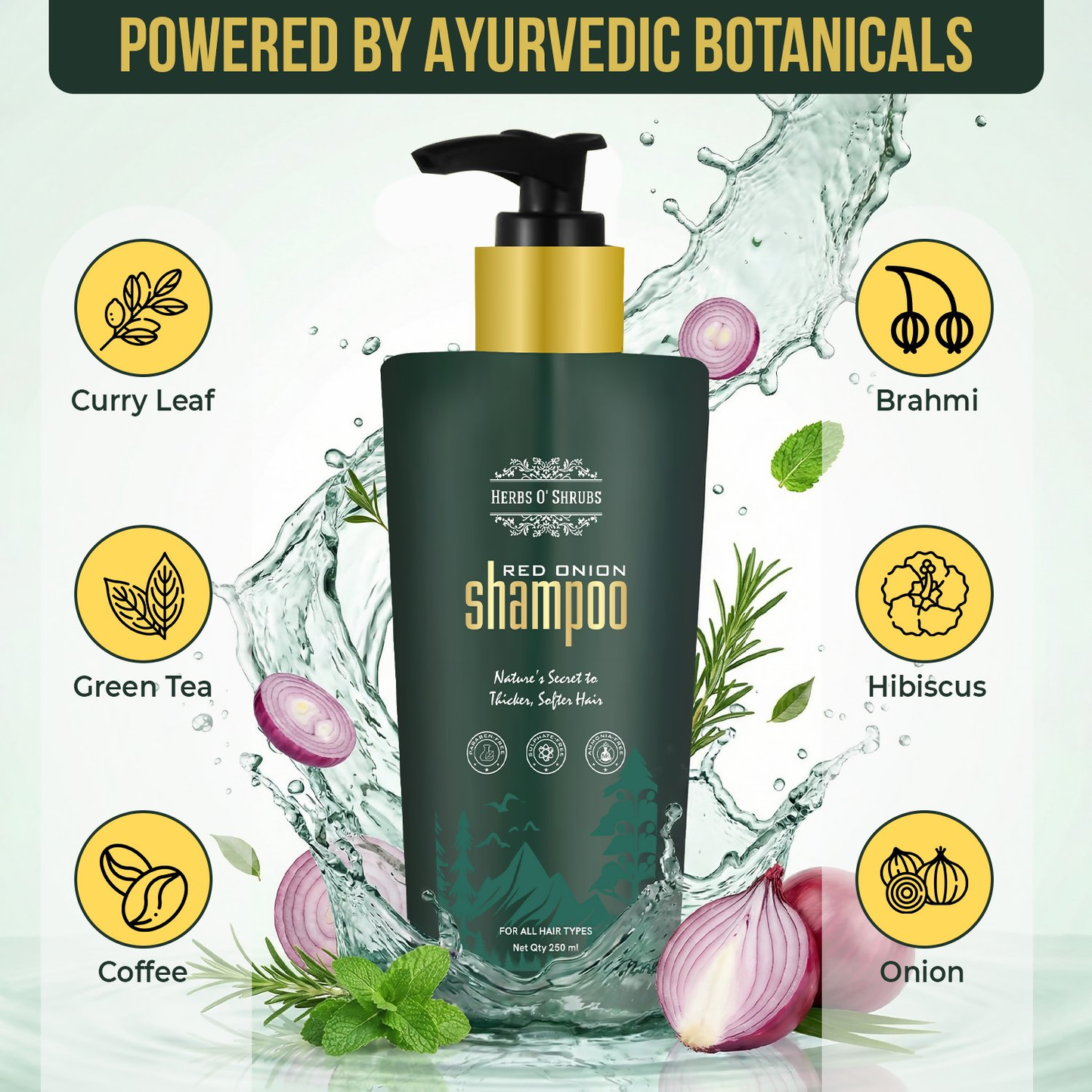 HerbsOShrubs Onion Strength & Shine Shampoo