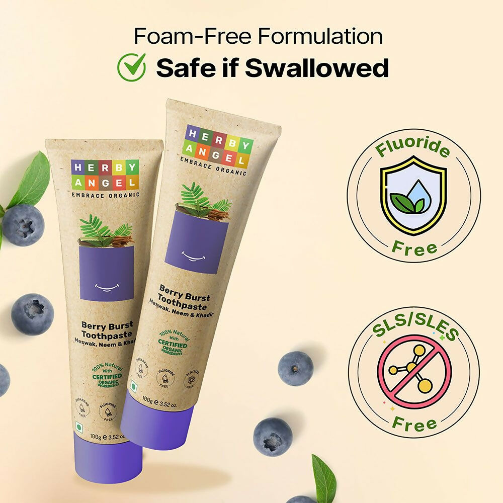 Herby Angel Berry Burst Toothpaste for Kids