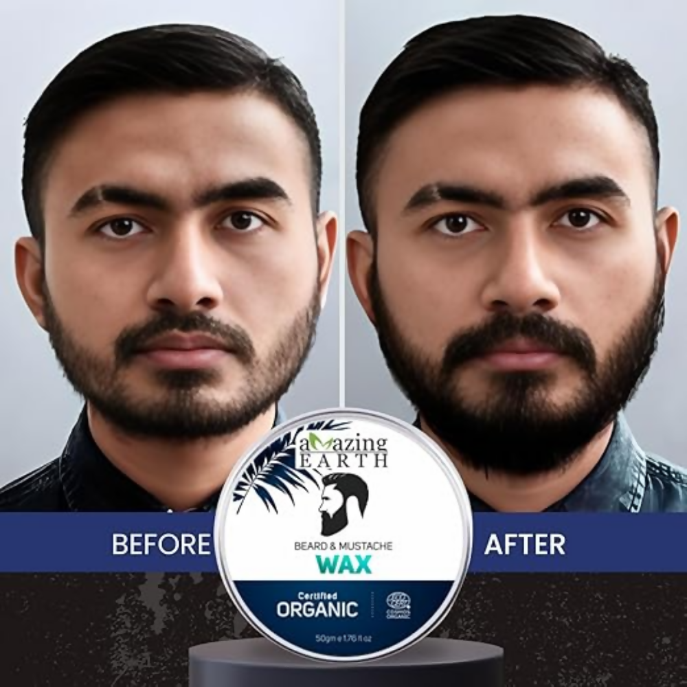 Amazing Earth Certified Organic Beard & Mustache Wax