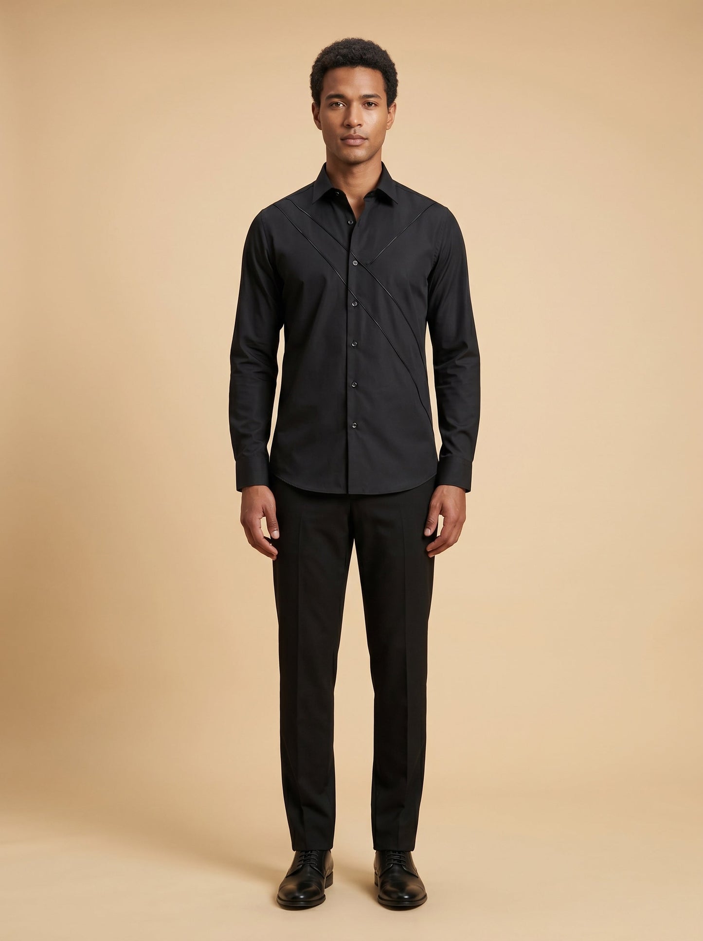 Dark Navy Striped Shirt
