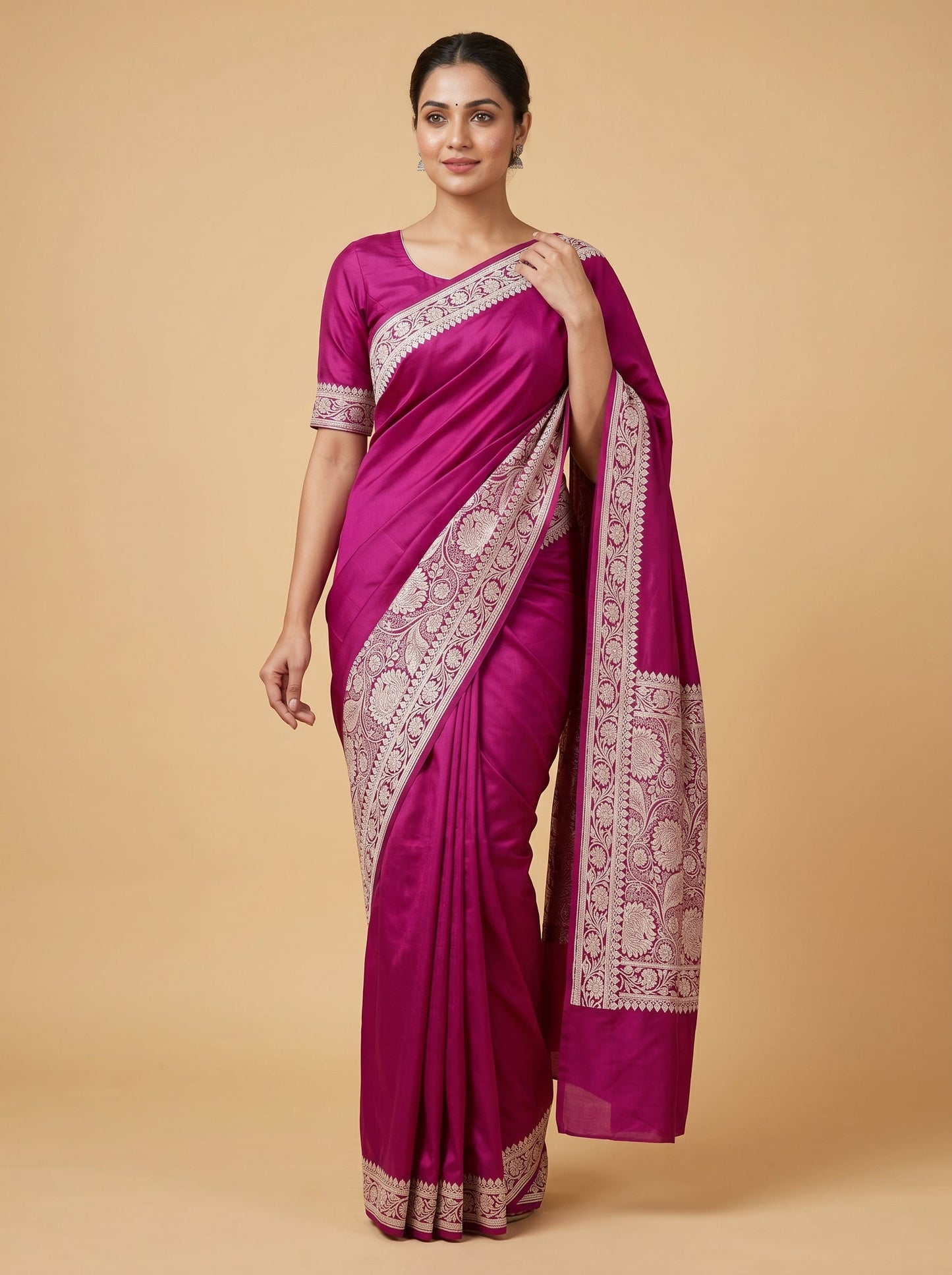 Dark Purple Luxe Depth Handloom Saree