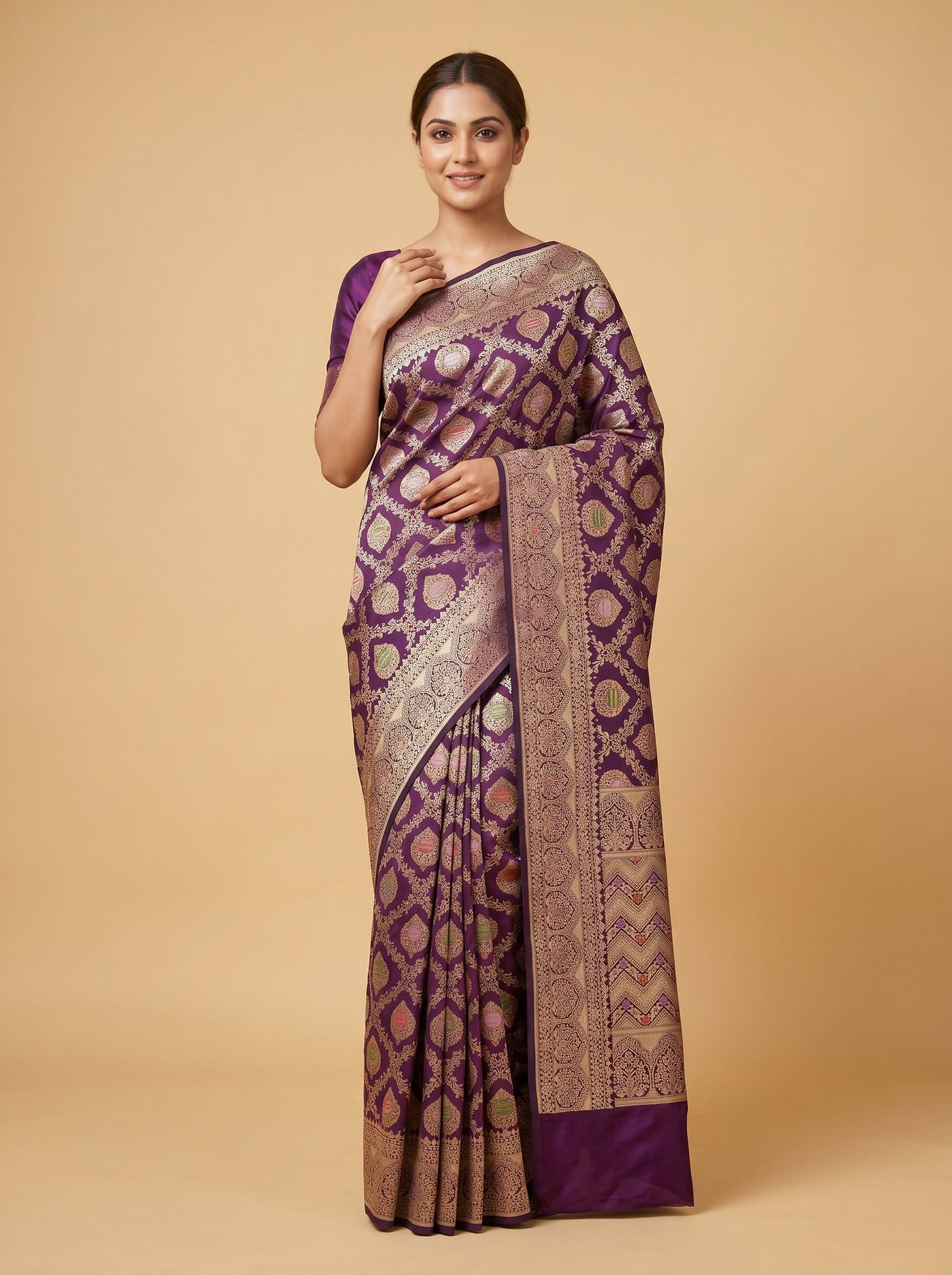 Dark Wine Aged Depth Handloom Saree