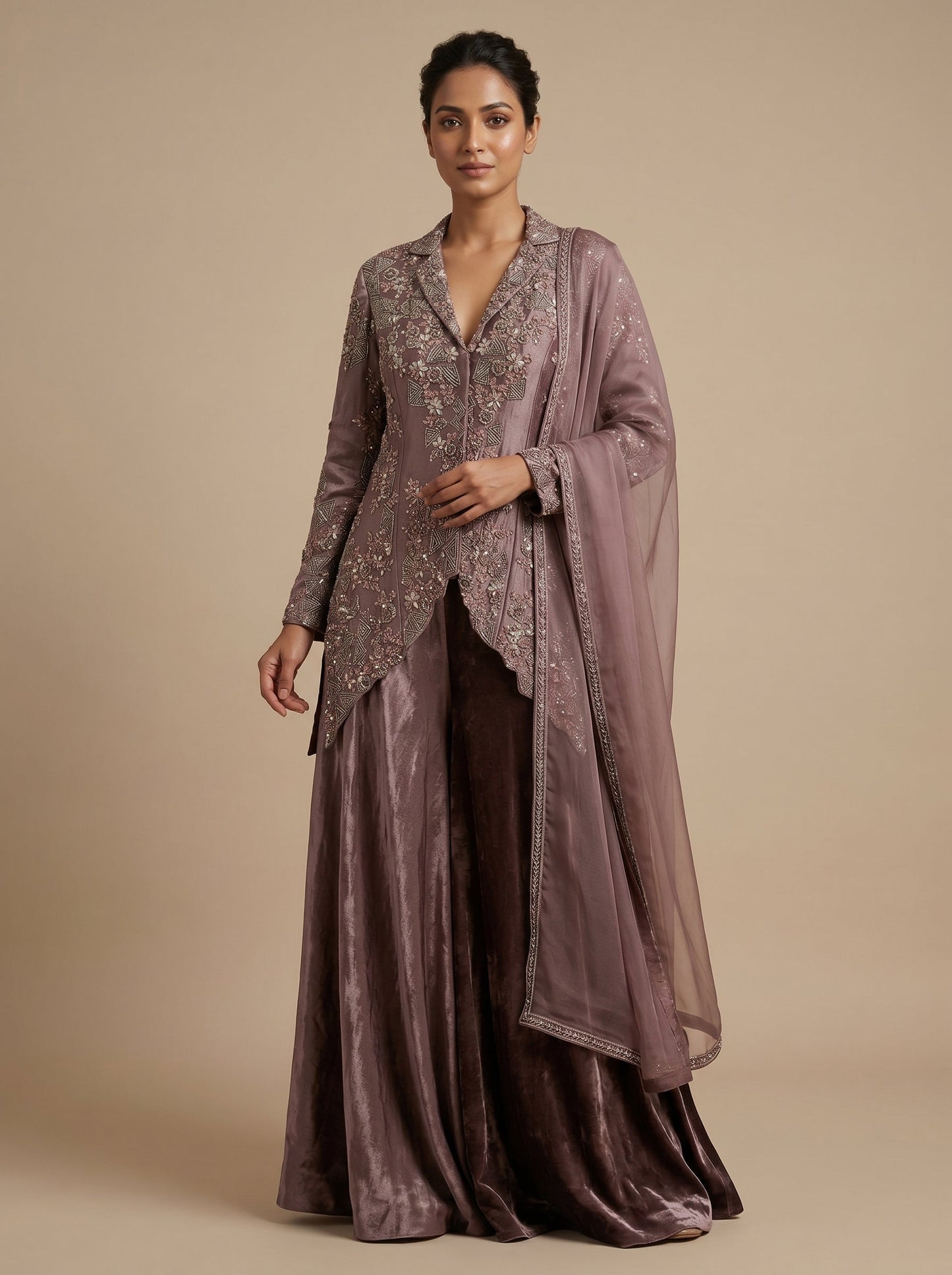 Deep Amethyst Palazzo Set