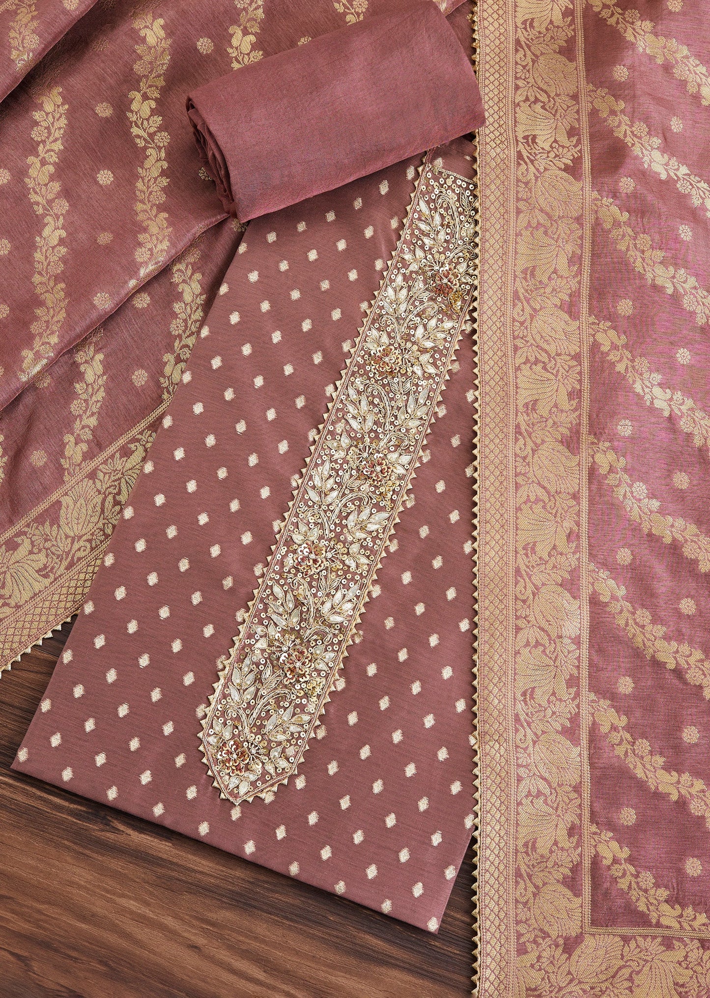 Deep Maroon Embroidered Suit