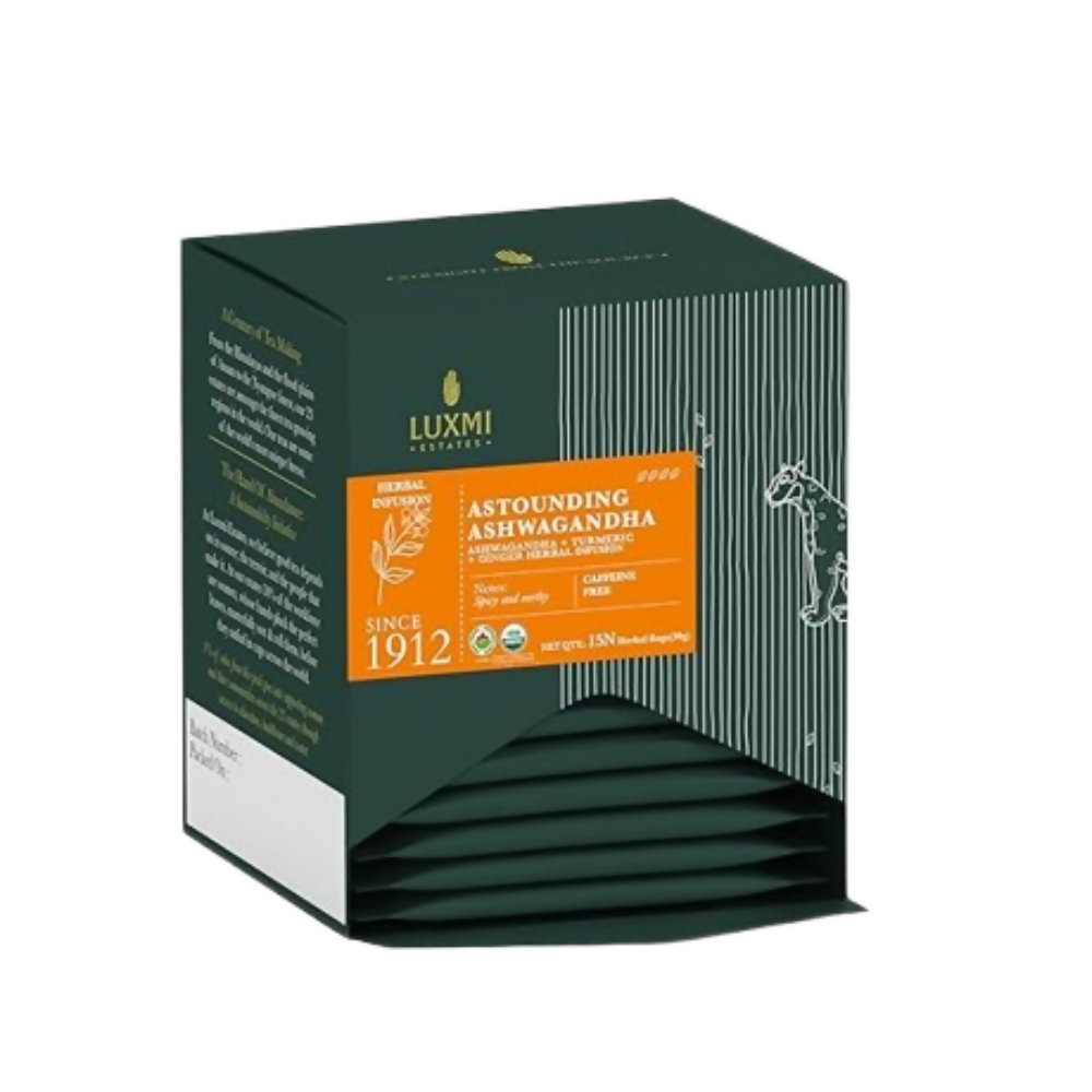 Luxmi Estates Astounding Ashwagandha  Certified Organic Herbal Infusion