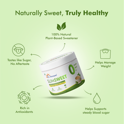 Dr. Morepen Slimsweet Natural Sugar Substitute with Stevia & Monk Fruit