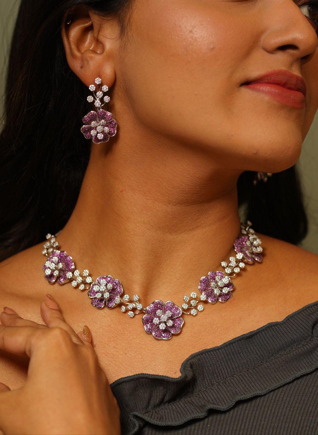 Diana Invisible Setting Floral Diamond Set