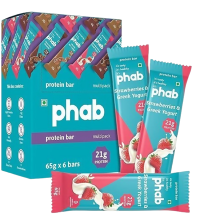 Phab Protein Bars With Protein Strawberries & Greek Yogurt