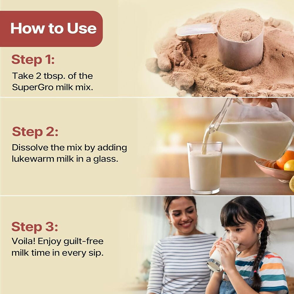 Herby Angel Super Gro Nutrition Drink Mix for Kids, Chocolate Flavour