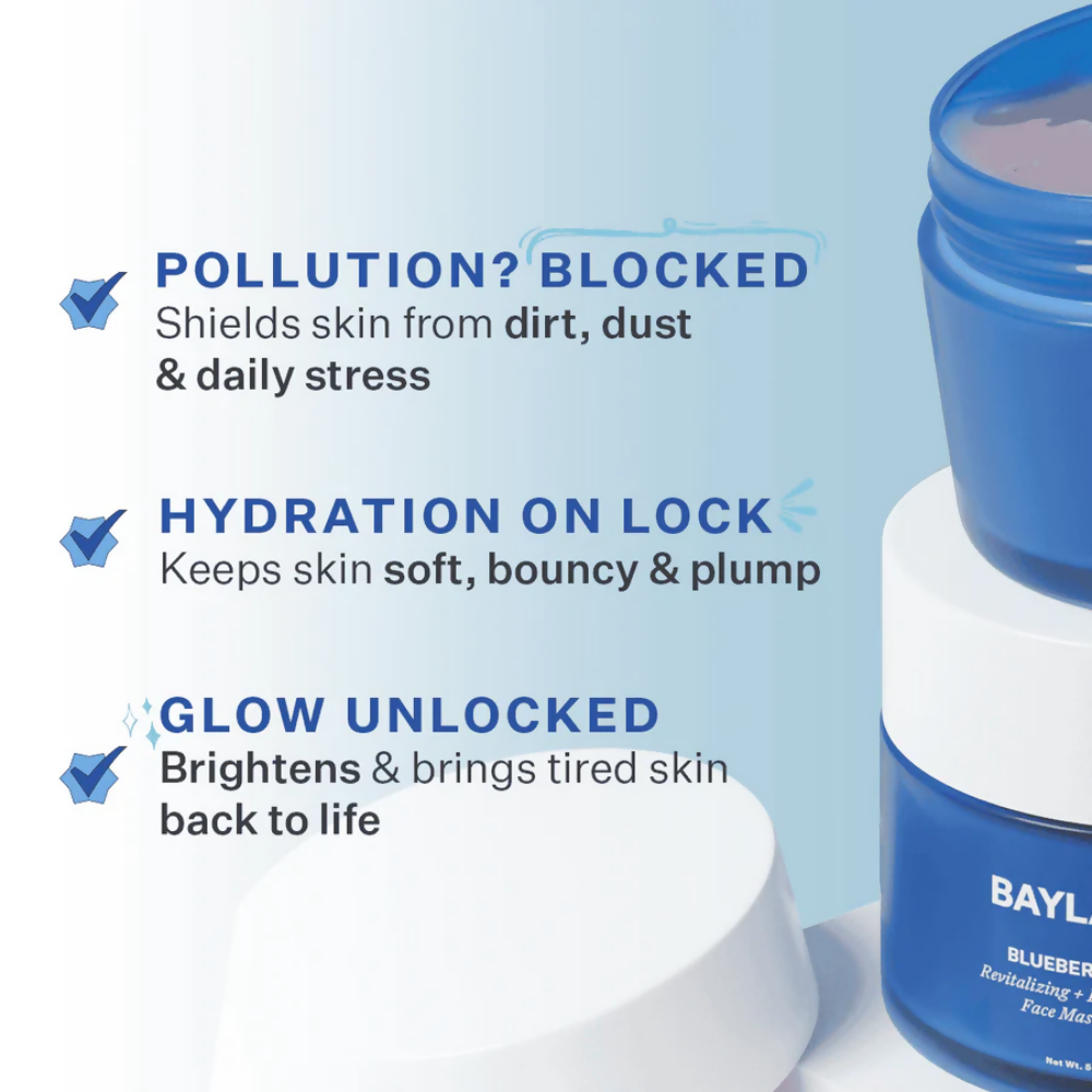 Bayla Skin Blueberry & 5% Niacinamide Skin Repair Face Mask